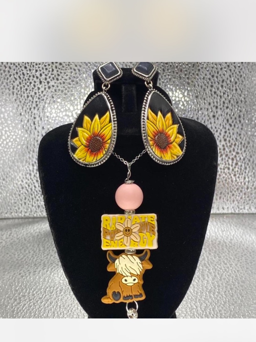 Southwestern ^^^ Necklace”  3d silicone pendant *^* Earrings ^^^